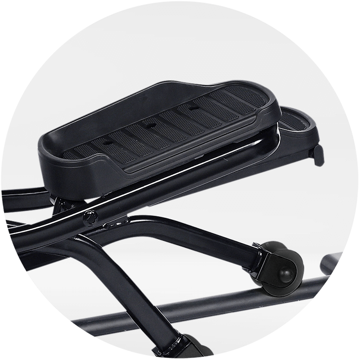 Ellipsentrainer Fit Wheel Pro: Komfortabel Fußschalen